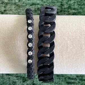 Black rubber bracelet
